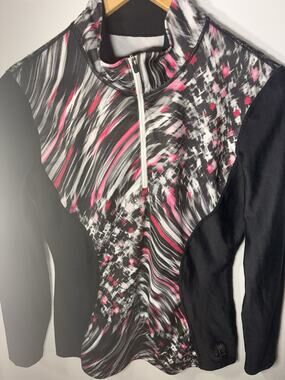 Snow Angel Doeskin Quarter Zip Long Sleeve Base Layer Women's M Blue Activewear